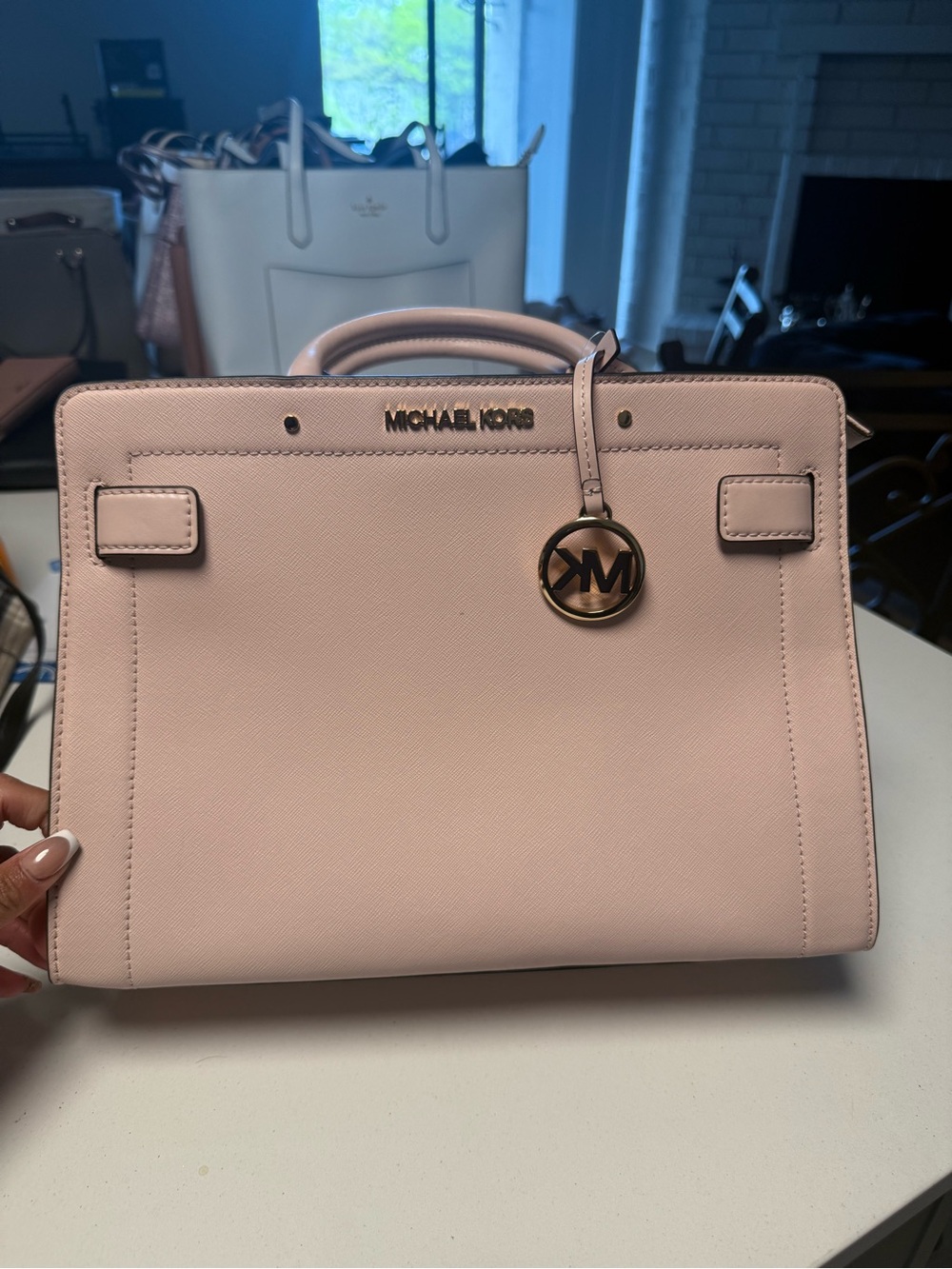 Michael Kors Blush Saffiano Leather Satchel